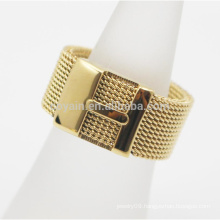 Made In China Women Girls Stainless Steel Mesh Ring With Letter H